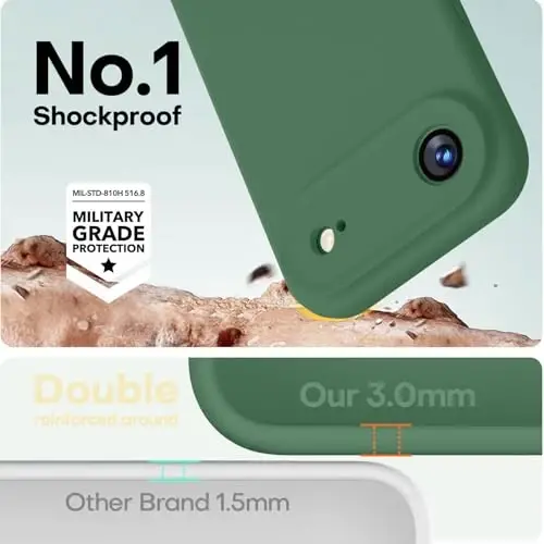 LOVE 3000 Designed for iPhone Air Case, Premium Silicone [Compatible with Magsafe][Soft Anti-Scratch Microfiber Lining] Shockproof Protective Phone Case for Men Women 6.5