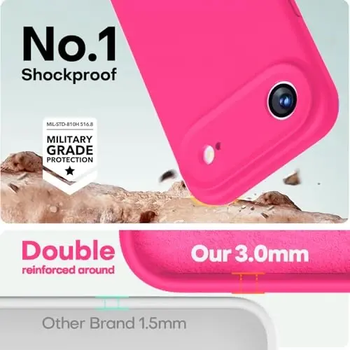 LOVE 3000 Designed for iPhone Air Case, Premium Silicone [Compatible with Magsafe][Soft Anti-Scratch Microfiber Lining] Shockproof Protective Phone Case for Holsters 6.5
