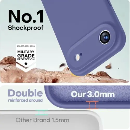 LOVE 3000 Designed for iPhone Air Case, Premium Silicone [Compatible with Magsafe][Soft Anti-Scratch Microfiber Lining] Shockproof Protective Phone Case for Men Women 6.5