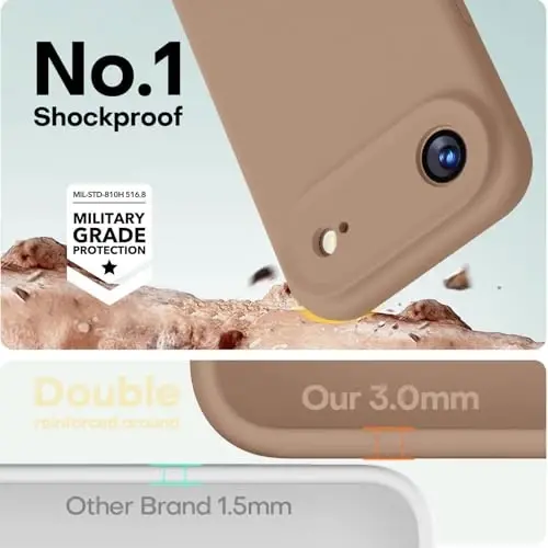 LOVE 3000 Designed for iPhone Air Case, Premium Silicone [Compatible with Magsafe][Soft Anti-Scratch Microfiber Lining] Shockproof Protective Phone Case for Men Women 6.5