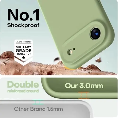 LOVE 3000 Designed for iPhone Air Case, Premium Silicone [Compatible with Magsafe][Soft Anti-Scratch Microfiber Lining] Shockproof Protective Phone Case for Men Women 6.5