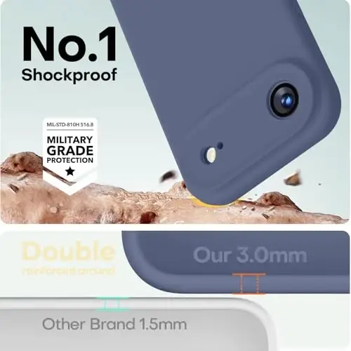 LOVE 3000 Designed for iPhone Air Case, Premium Silicone [Compatible with Magsafe][Soft Anti-Scratch Microfiber Lining] Shockproof Protective Phone Case for Men Women 6.5