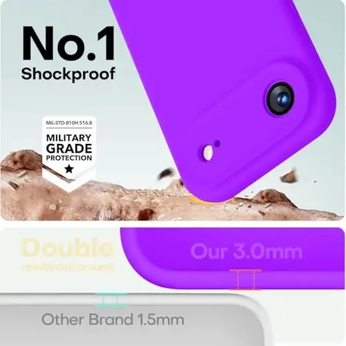 LOVE 3000 Designed for iPhone Air Case, Premium Silicone [Compatible with Magsafe][Soft Anti-Scratch Microfiber Lining] Shockproof Protective Phone Case for Holsters 6.5