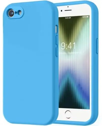 LOVE 3000 Designed for iPhone SE Case, iPhone 8/7 Case, Blue | Full Camera Protection, Soft Microfiber Lining, Support Wireless Charge, Slim Shockproof Protective Case for iPhone SE/8/7 - 1