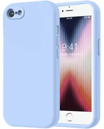 LOVE 3000 Designed for iPhone SE Case, iPhone 8/7 Case, Light Blue | Full Camera Protection, Soft Microfiber Lining, Support Wireless Charge, Slim Shockproof Protective Case for iPhone SE/8/7 - 1
