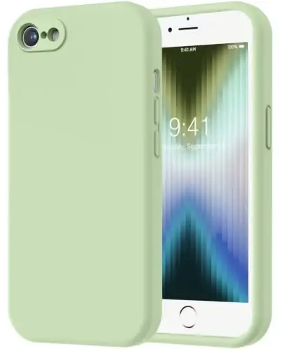LOVE 3000 Designed for iPhone SE Case, iPhone 8/7 Case, Matcha | Full Camera Protection, Soft Microfiber Lining, Support Wireless Charge, Slim Shockproof Protective Case for iPhone SE/8/7 - 1
