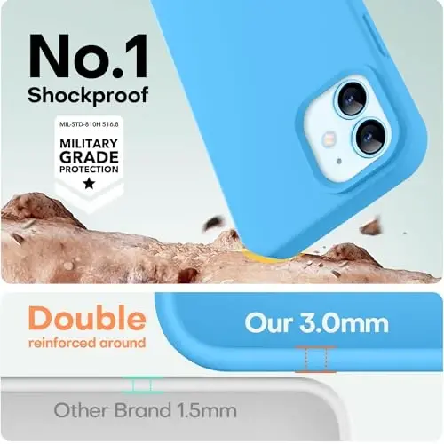 LOVE 3000 iPhone 12 Case/iPhone 12 Pro Case uchun mo'ljallangan, Premium Silicone [Yumshoq Chizishga qarshi Mikrofiber Astar] bilan zarbga chidamli himoya telefon qutisi erkaklar ayollar qizlar 6.1