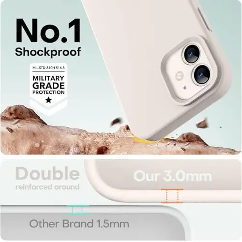 LOVE 3000 iPhone 12 Case/iPhone 12 Pro Case uchun mo'ljallangan, Premium silikon [Yumshoq chizishga qarshi mikrofiber astar] Zarbadan himoya qiluvchi telefon g'ilofi erkaklar ayollar qizlar uchun 6.1