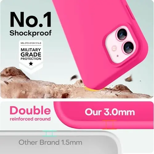 LOVE 3000 iPhone 12 Case/iPhone 12 Pro Case uchun mo'ljallangan, Premium silikon [Yumshoq chizishga qarshi mikrofiber astar] Zarbadan himoya qiluvchi telefon qutisi erkaklar ayollar qizlar uchun 6.1