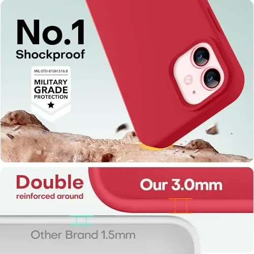 LOVE 3000 iPhone 12 Case/iPhone 12 Pro Case uchun mo'ljallangan, Premium silikon [Yumshoq tirnalishga qarshi mikrofiber astar] zarbga chidamli himoya telefon qutisi erkaklar ayollar qizlar 6.1