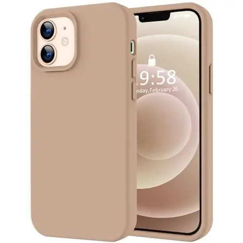 LOVE 3000 iPhone 12 Case/iPhone 12 Pro Case uchun mo'ljallangan, Premium silikon [Yumshoq tirnalishga qarshi mikrofiber qoplamali] Zarbalarga chidamli himoya telefon qutisi erkaklar ayollar qizlar 6.1