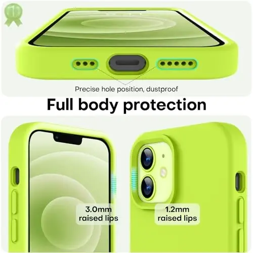 LOVE 3000 iPhone 12 Case/iPhone 12 Pro Case uchun mo'ljallangan, Premium silikonli [Yumshoq chizishga qarshi mikrofiber astarli] zarbga chidamli himoya telefon qutisi erkaklar ayollar qizlar uchun 6,1