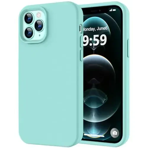 LOVE 3000 Compatible with iPhone 12 Pro Max Phone Case | Thickening 2.1 MM Liquid Silicone | Anti-Scratch Microfiber Lining | Full-Body Duty Heavy Protection Case for Men, Sea Blue - LOVE 3000