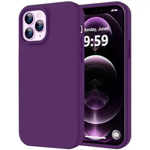 LOVE 3000 iPhone 12 Pro Max telefon g'ilofi bilan mos keladi | 2,1 MM qalinlikdagi suyuq silikon | Tirnalishga qarshi mikrofiber astar | Erkaklar uchun to'liq korpusli og'ir himoya g'ilofi, uzum 