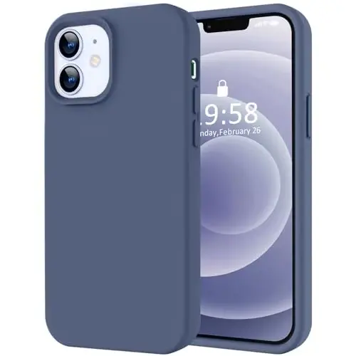 LOVE 3000 iPhone 12/iPhone 12 Pro uchun g‘ilof, Premium silikon, [Yumshoq chizilishga qarshi mikrofiber astar] Zarbadan himoya qiluvchi telefon g‘ilofi, erkaklar ayollar qizlar uchun 6.1