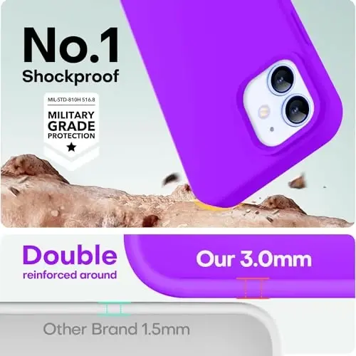 LOVE 3000 iPhone 12/iPhone 12 Pro uchun g'ilof, Premium silikon, [Yumshoq chizishga qarshi mikrofiber astar] Zarbadan himoya qiluvchi telefon g'ilofi erkaklar ayollar qizlar uchun 6.1