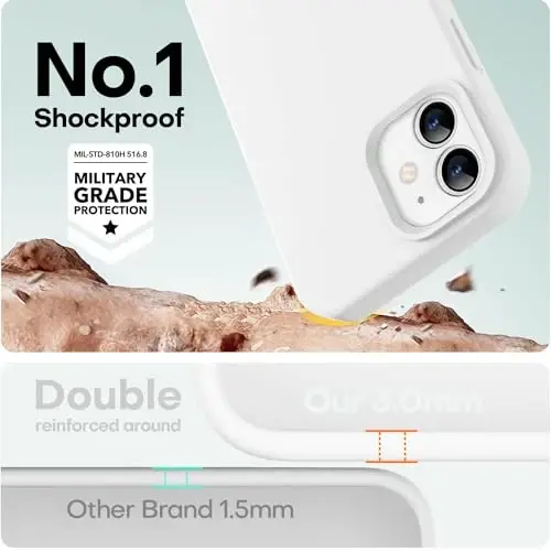 LOVE 3000 iPhone 12/iPhone 12 Pro uchun g‘ilof, Premium silikon [Yumshoq tirnalishga qarshi mikrofiber astar] Zarbadan himoya qiluvchi telefon g‘ilofi erkaklar ayollar qizlar uchun 6.1
