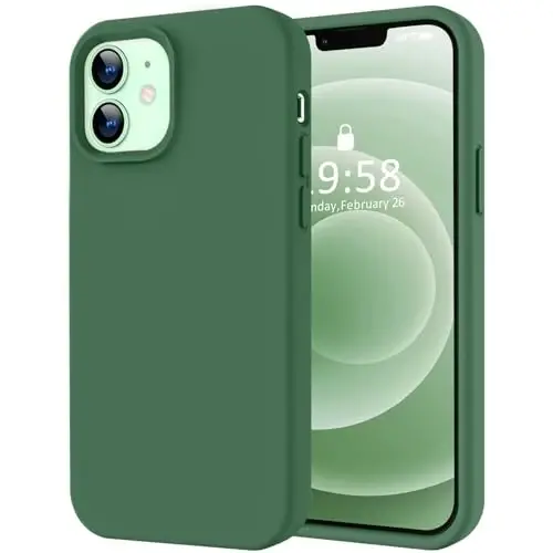 LOVE 3000 iPhone 12/iPhone 12 Pro uchun g‘ilof, Premium silikon, [Yumshoq tirnalishga qarshi mikrofiber astar] Zarbadan himoya qiluvchi telefon g‘ilofi erkaklar, ayollar va qizlar uchun 6.1