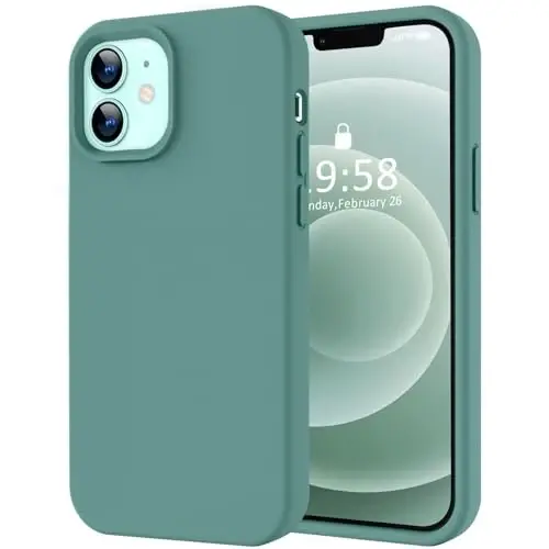 LOVE 3000 iPhone 12/iPhone 12 Pro uchun g‘ilof, Premium silikon, [Yumshoq tirnalishga qarshi mikrofiber astarli] zarbga chidamli himoya g‘ilofi, erkaklar ayollar qizlar uchun 6.1
