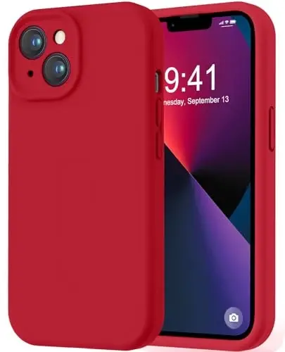 LOVE 3000 iPhone 13 Kılıfı için Tasarlandı, [Kamera Korumalı] Birinci Sınıf Silikon [Yumuşak Çizilmez Mikrofiber Astar] Darbeye Dayanıklı Koruyucu Telefon Kılıfı iPhone 13 Kadınlar Erkekler Kızlar için 6.1