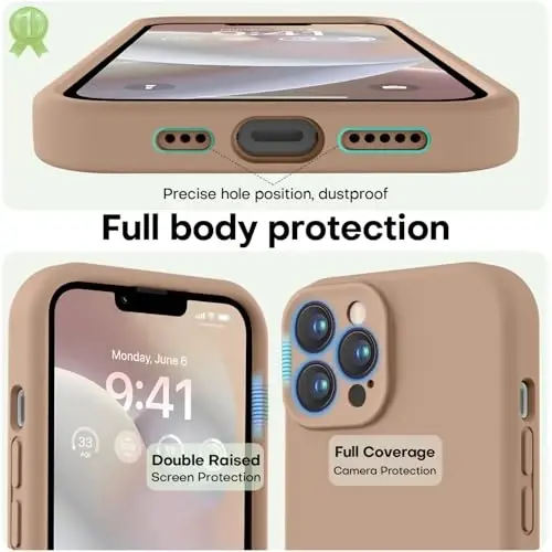 LOVE 3000 iPhone 13 Pro Max uchun g‘ilof, Premium silikon [Yumshoq tirnalishga qarshi mikrofiber astar] Zarbalarga chidamli himoya telefon g‘ilofi erkaklar ayollar qizlar uchun 6,7