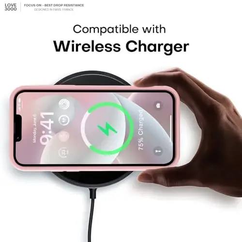 LOVE 3000 iPhone 13 Pro Max uchun mo'ljallangan g'ilof, Premium silikon, [Yumshoq chizishga qarshi mikrofiber astar] Zarba o'tkazmaydigan himoya telefon g'ilofi erkaklar, ayollar, qizlar uchun 6,7