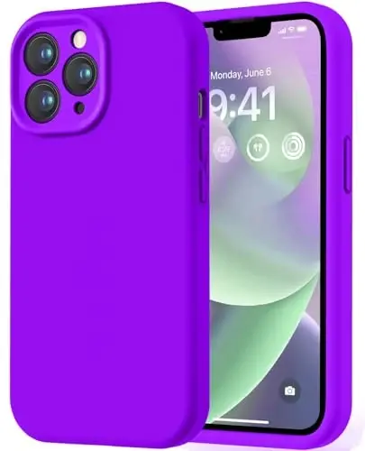 LOVE 3000 iPhone 13 Pro Max uchun mo'ljallangan g'ilof, Premium silikon [Yumshoq tirnalishga qarshi mikrofiber astar] Zarba o'tkazmaydigan himoya telefon g'ilofi erkaklar ayollar qizlar uchun 6,7