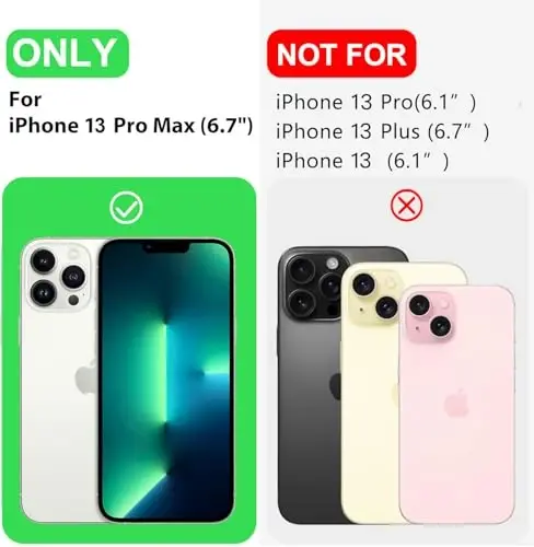LOVE 3000 iPhone 13 Pro Max uchun mo'ljallangan g'ilof, Premium silikon [Yumshoq tirnalishga qarshi mikrofiber astar] Zarba o'tkazmaydigan himoya telefon g'ilofi erkaklar ayollar qizlar uchun 6,7
