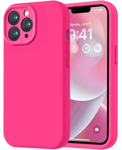 LOVE 3000 iPhone 13 Pro Max uchun mo'ljallangan g'ilof, Premium silikon [Yumshoq tirnalishga qarshi mikrofiber astar] Zarba o'tkazmaydigan himoya telefon g'ilofi erkaklar ayollar qizlar uchun 6.7