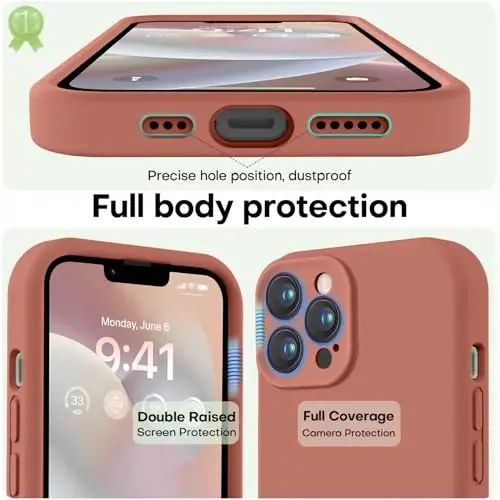 LOVE 3000 iPhone 13 Pro Max uchun mo'ljallangan g'ilof, Premium silikon, [Yumshoq tirnalishga qarshi mikrofiber astar] Zarbadan himoya qiluvchi telefon g'ilofi erkaklar ayollar qizlar uchun 6,7