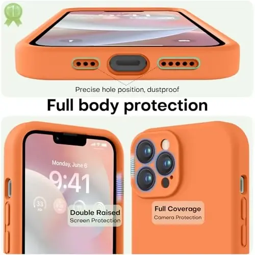 LOVE 3000 iPhone 13 Pro Max uchun mo'ljallangan g'ilof, Premium silikon [Yumshoq tirnalishga qarshi mikrofiber astar] Zarbadan himoya qiluvchi telefon g'ilofi erkaklar ayollar qizlar uchun 6,7