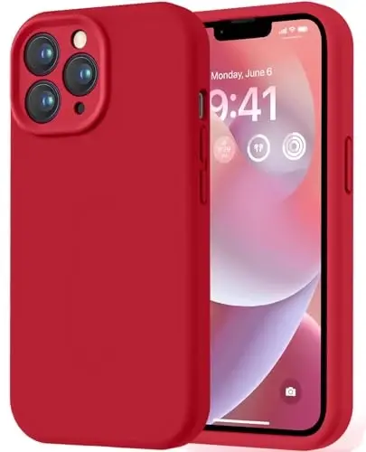 LOVE 3000 iPhone 13 Pro Max uchun mo'ljallangan g'ilof, Premium silikon, [Yumshoq tirnalishga qarshi mikrofiber astar] Zarbalarga chidamli himoya telefon g'ilofi erkaklar ayollar qizlar uchun 6,7