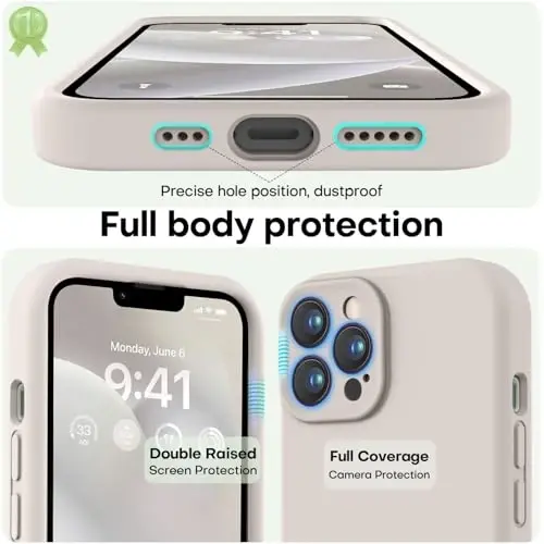 LOVE 3000 iPhone 13 Pro Max uchun mo'ljallangan g'ilof, Premium silikon [Yumshoq tirnalishga qarshi mikrofiber astar] zarbga chidamli himoya telefon g'ilofi erkaklar ayollar qizlar 6,7