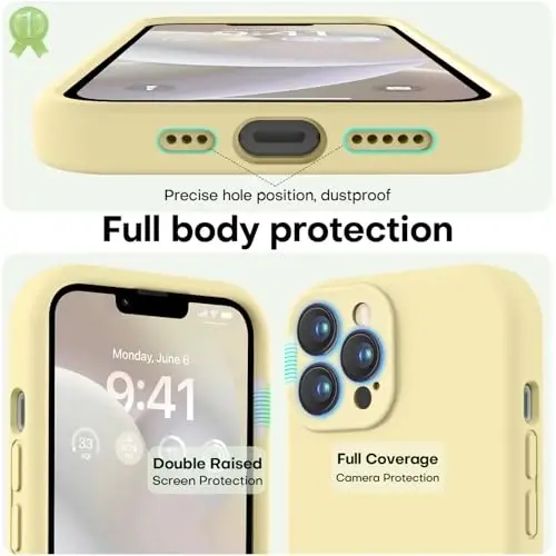 LOVE 3000 iPhone 13 Pro Max uchun mo'ljallangan g'ilof, [Yumshoq tirnalishga qarshi mikrofiber astarli] Premium silikon, erkaklar, ayollar va qizlar uchun zarbaga chidamli himoya telefon g'ilofi 6,7