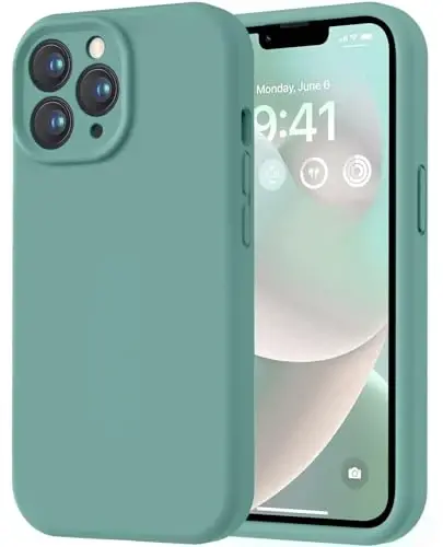 LOVE 3000 iPhone 13 Pro Max uchun mo'ljallangan g'ilof, [Yumshoq tirnalishga qarshi mikrofiber astarli] Premium silikon zarbga chidamli himoya telefon g'ilofi erkaklar ayollar qizlar 6.7