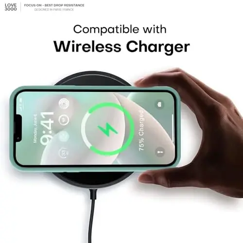 LOVE 3000 iPhone 13 Pro Max uchun mo'ljallangan g'ilof, [Yumshoq tirnalishga qarshi mikrofiber astarli] Premium silikon zarbga chidamli himoya telefon g'ilofi erkaklar ayollar qizlar 6.7