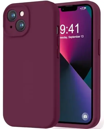 LOVE 3000 iPhone 13 uchun mo'ljallangan g'ilof, [Kamera himoyasi] bilan Premium silikon [Yumshoq tirnalishga qarshi mikrofiber astar] iPhone 13 ayollar erkaklar qizlar 6.1