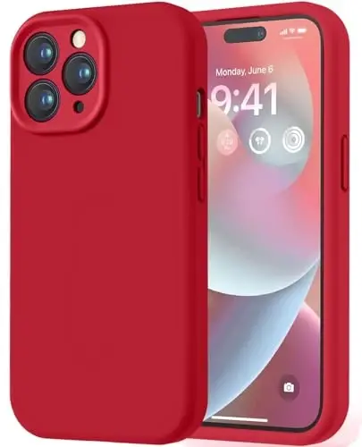 LOVE 3000 iPhone 14 Pro Max uchun mo'ljallangan g'ilof, Premium silikon [Yumshoq chizishga qarshi mikrofiber astar] Zarbadan himoya qiluvchi telefon g'ilofi erkaklar ayollar qizlar uchun 6,7