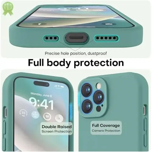 LOVE 3000 iPhone 14 Pro Max uchun mo'ljallangan g'ilof, Premium silikon, [Yumshoq tirnalishga qarshi mikrofiber astar] Zarbadan himoya qiluvchi telefon g'ilofi erkaklar ayollar qizlar uchun 6,7