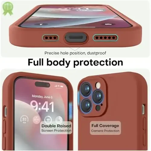 LOVE 3000 iPhone 14 Pro Max uchun mo'ljallangan g'ilof, Premium silikon, [Yumshoq tirnalishga qarshi mikrofiber astar] Zarbalarga chidamli himoya telefon g'ilofi erkaklar ayollar qizlar uchun 6.7