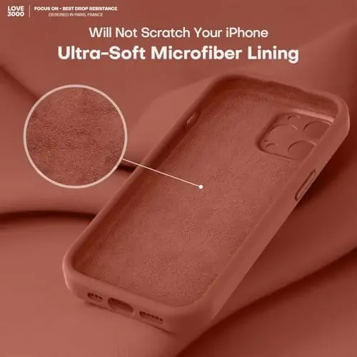 LOVE 3000 iPhone 14 Pro Max uchun mo'ljallangan g'ilof, Premium silikon, [Yumshoq tirnalishga qarshi mikrofiber astar] Zarbalarga chidamli himoya telefon g'ilofi erkaklar ayollar qizlar uchun 6.7