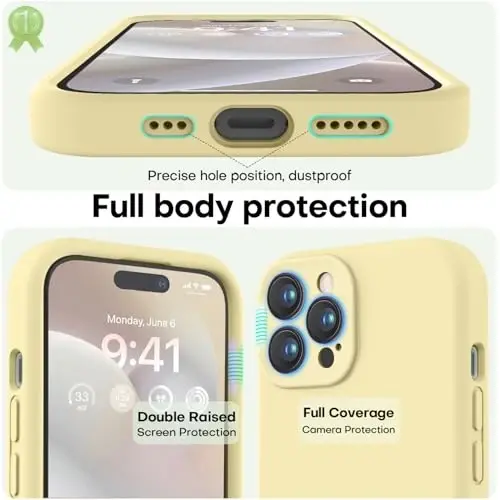 LOVE 3000 iPhone 14 Pro Max uchun mo'ljallangan g'ilof, [Yumshoq chizishga qarshi mikrofiber astar] bilan Premium silikon, Erkaklar, ayollar va qizlar uchun zarbaga chidamli himoya telefon g'ilofi 6,7
