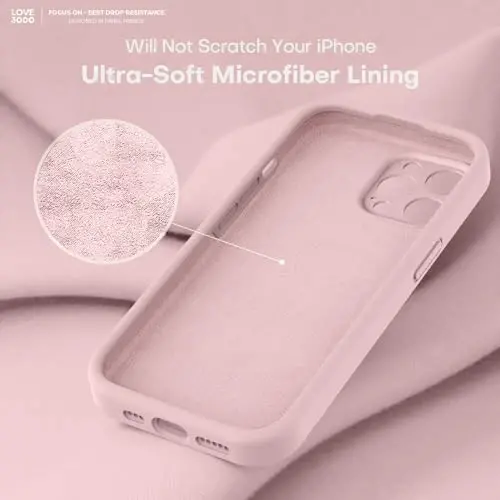 LOVE 3000 iPhone 14 Pro Max uchun mo'ljallangan g'ilof, [Yumshoq tirnalishga qarshi mikrofiber astar] bilan Premium silikon, erkaklar ayollar qizlar uchun zarbaga chidamli himoya telefon g'ilofi 6.7