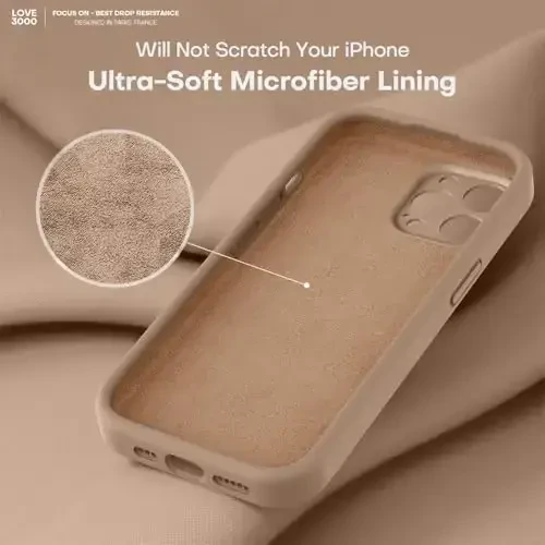 LOVE 3000 iPhone 14 Pro Max uchun mo'ljallangan g'ilof, [Yumshoq tirnalishga qarshi mikrofiber astarli] Premium silikon, erkaklar, ayollar va qizlar uchun zarbaga chidamli himoya telefon g'ilofi 6,7