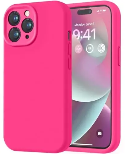 LOVE 3000 iPhone 14 Pro uchun mo'ljallangan g'ilof, Premium silikon [Yumshoq chizishga qarshi mikrofiber astar] Zarbadan himoya qiluvchi telefon g'ilofi erkaklar ayollar qizlar uchun 6.1