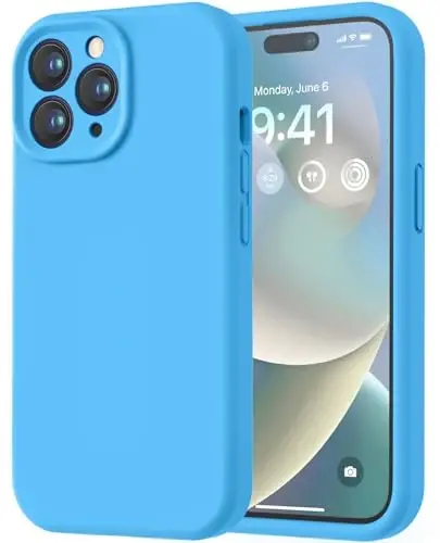LOVE 3000 iPhone 14 Pro uchun mo'ljallangan g'ilof, Premium silikon [Yumshoq tirnalishga qarshi mikrofiber astar] Zarba o'tkazmaydigan himoya telefon g'ilofi erkaklar ayollar qizlar uchun 6.1