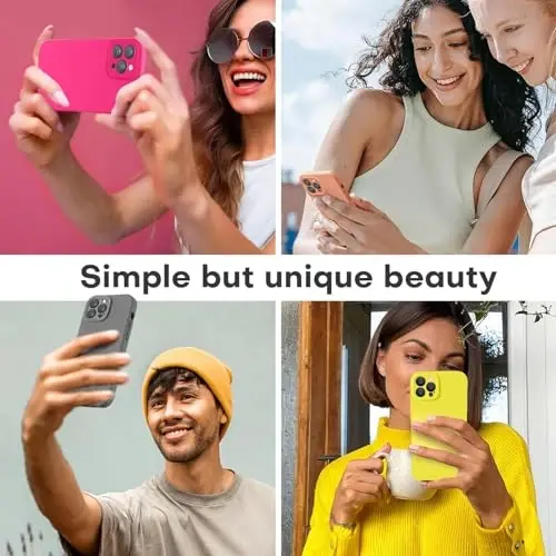 LOVE 3000 iPhone 14 Pro uchun mo'ljallangan g'ilof, Premium silikon [Yumshoq tirnalishga qarshi mikrofiber astar] Zarba o'tkazmaydigan himoya telefon g'ilofi erkaklar ayollar qizlar uchun 6.1