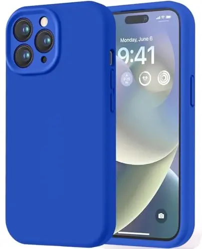 LOVE 3000 iPhone 14 Pro uchun mo'ljallangan g'ilof, Premium silikon, [Yumshoq tirnalishga qarshi mikrofiber astar] Zarbadan himoya qiluvchi telefon g'ilofi erkaklar ayollar qizlar uchun 6.1