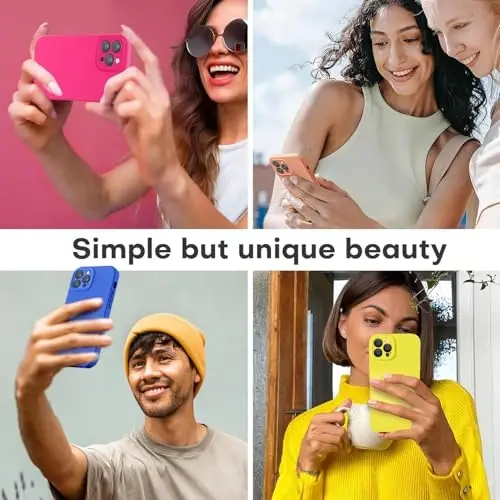 LOVE 3000 iPhone 14 Pro uchun mo'ljallangan g'ilof, Premium silikon, [Yumshoq tirnalishga qarshi mikrofiber astar] Zarbadan himoya qiluvchi telefon g'ilofi erkaklar ayollar qizlar uchun 6.1