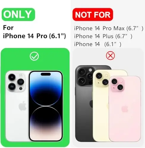 LOVE 3000 iPhone 14 Pro uchun mo'ljallangan g'ilof, Premium silikon, [Yumshoq tirnalishga qarshi mikrofiber astar] Zarbadan himoya qiluvchi telefon g'ilofi erkaklar ayollar qizlar uchun 6.1